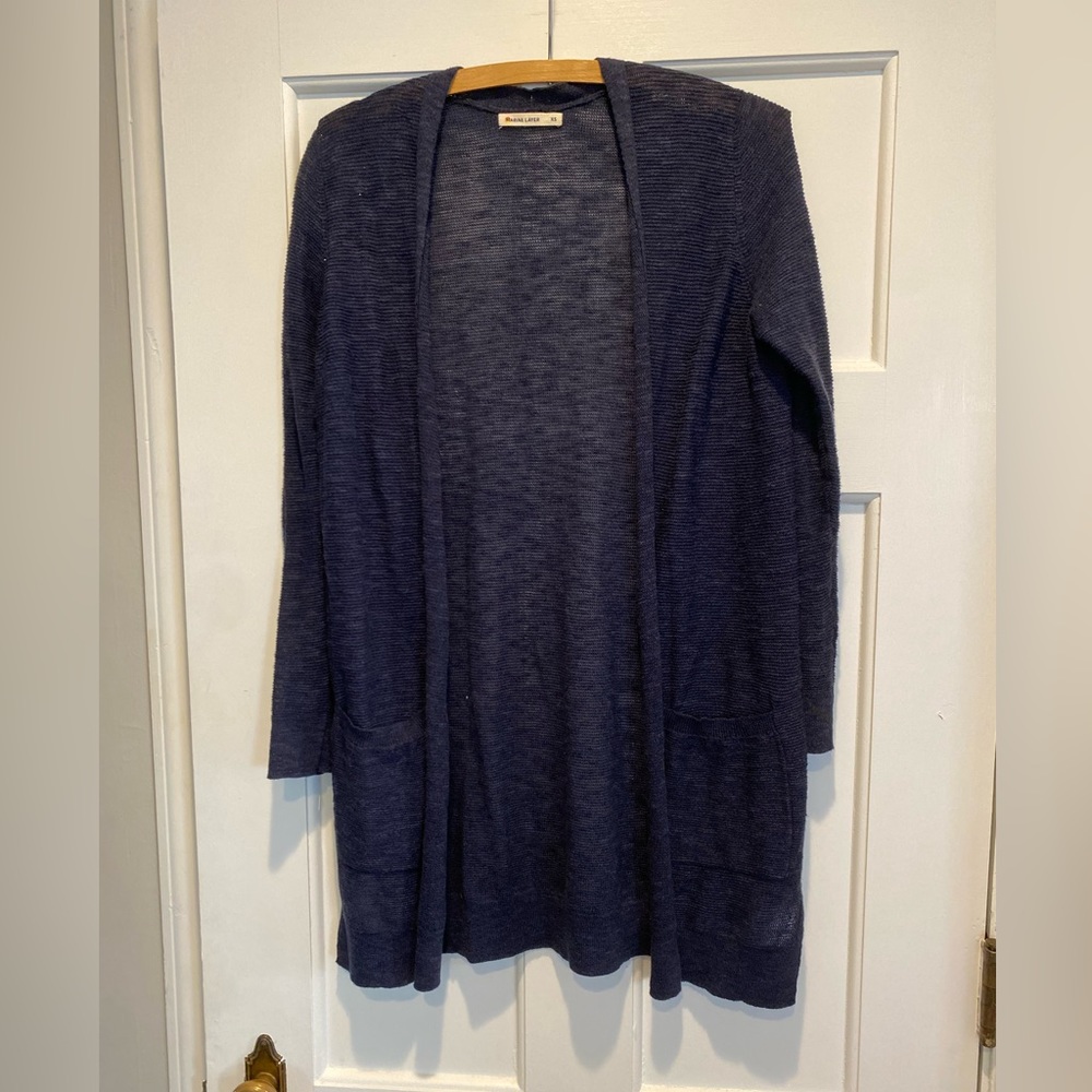 Marine Layer Nantucket Cardigan XS Navy
